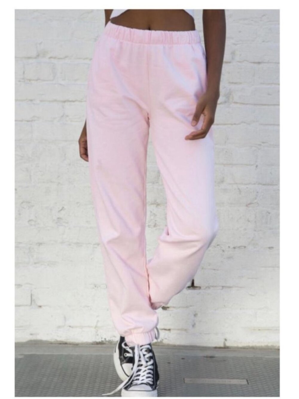 Brandy Melville Rosa Pink Jogger Sweatpants - One Size